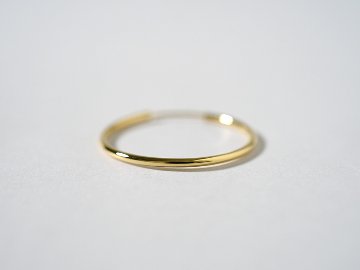 K18 ラウンド イージー フープピアス 27mm rpj3319a23の画像