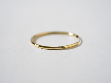 K18 ラウンド イージー フープピアス 27mm rpj3319a23の画像