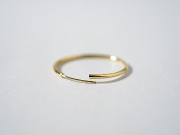 K18 ラウンド イージー フープピアス 27mm rpj3319a23の画像