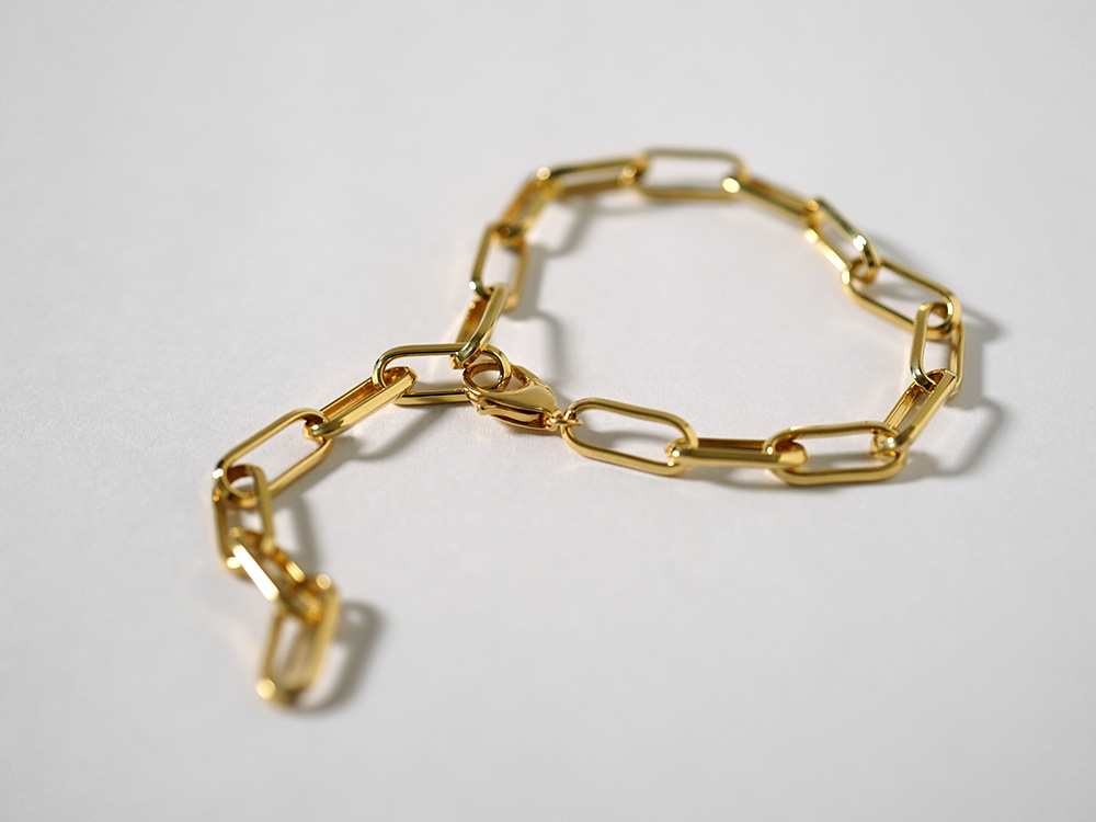 K18 クリップ チェーン ブレスレット 5.4mm