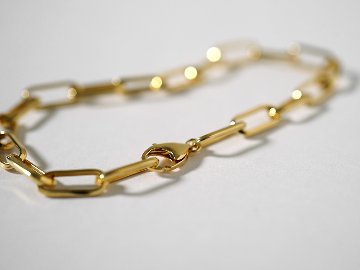 K18 クリップ チェーン ブレスレット 5.4mm