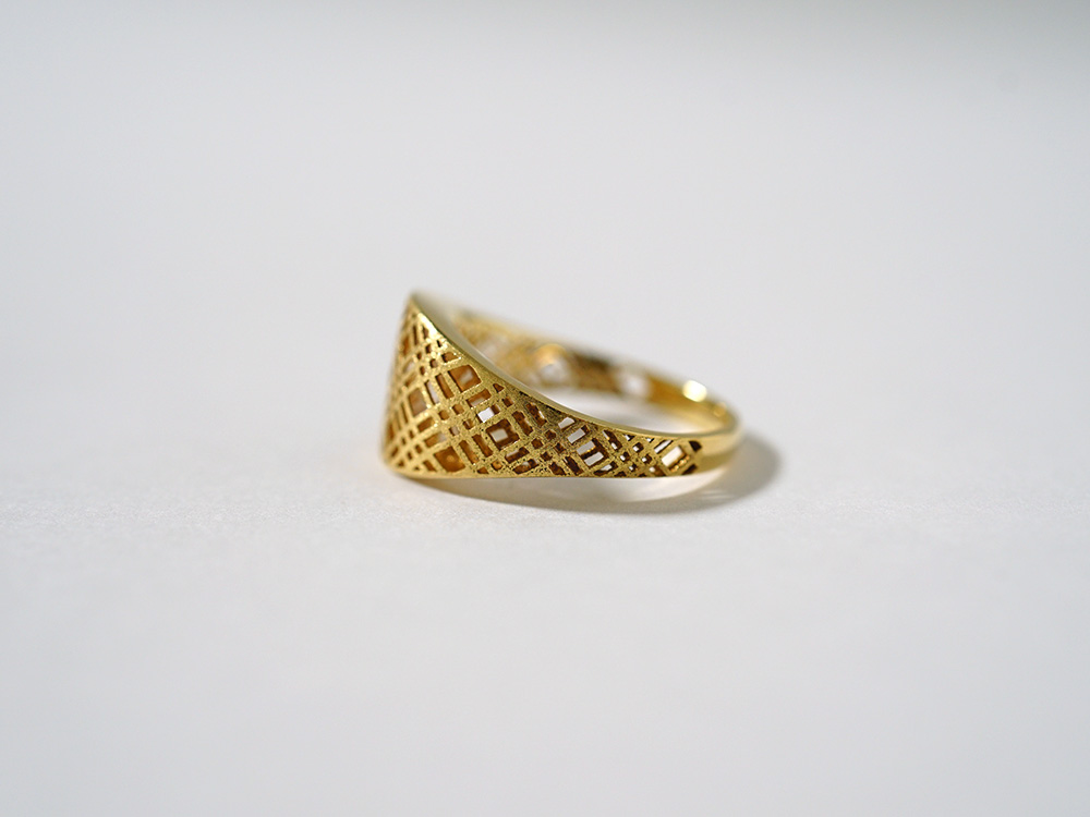 K18 シャドーチェック リング rpj1074t22の画像