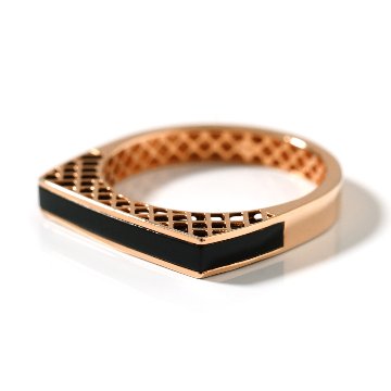 K18 サンド オニキス ストレート リング rpj2357t22の画像