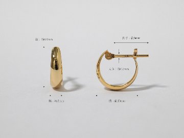 K18 ナロー ゲッコー ピアス rpakr200223の画像