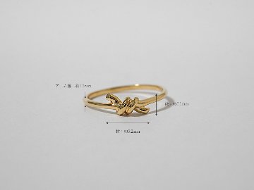 hum　K10 ノット リング 11号 hum K10 ノット リング 11号 HUMETE CHAIN RING M SV K18YG