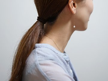 K18 パール チェーンピアス rpaub9023の画像