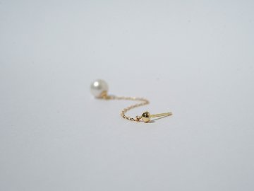 K18 パール チェーンピアス rpaub9023の画像