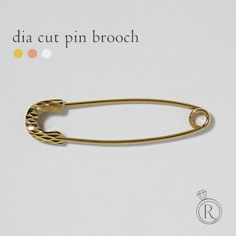 K18 ダイヤカット ピンブローチ rpj0162a21の画像