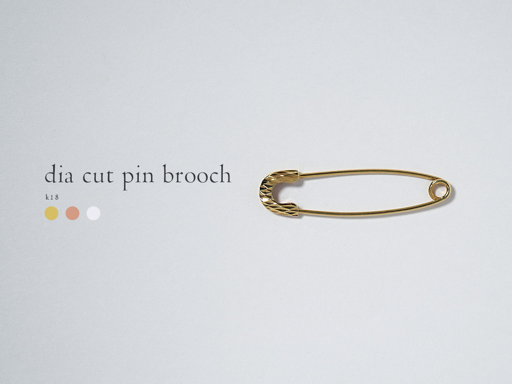 K18 ダイヤカット ピンブローチ rpj0162a21の画像