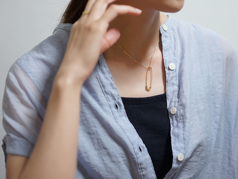 K18 ダイヤカット ピンブローチ rpj0162a21の画像