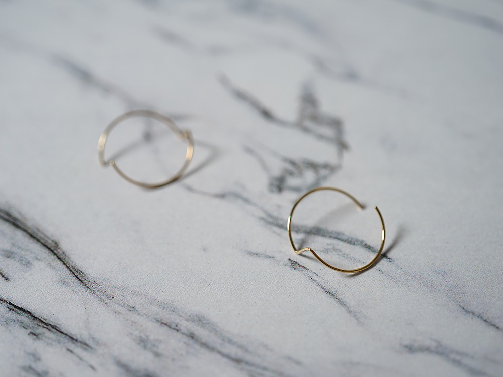 K18 アルテルノ フープピアス rpj1878a23の画像