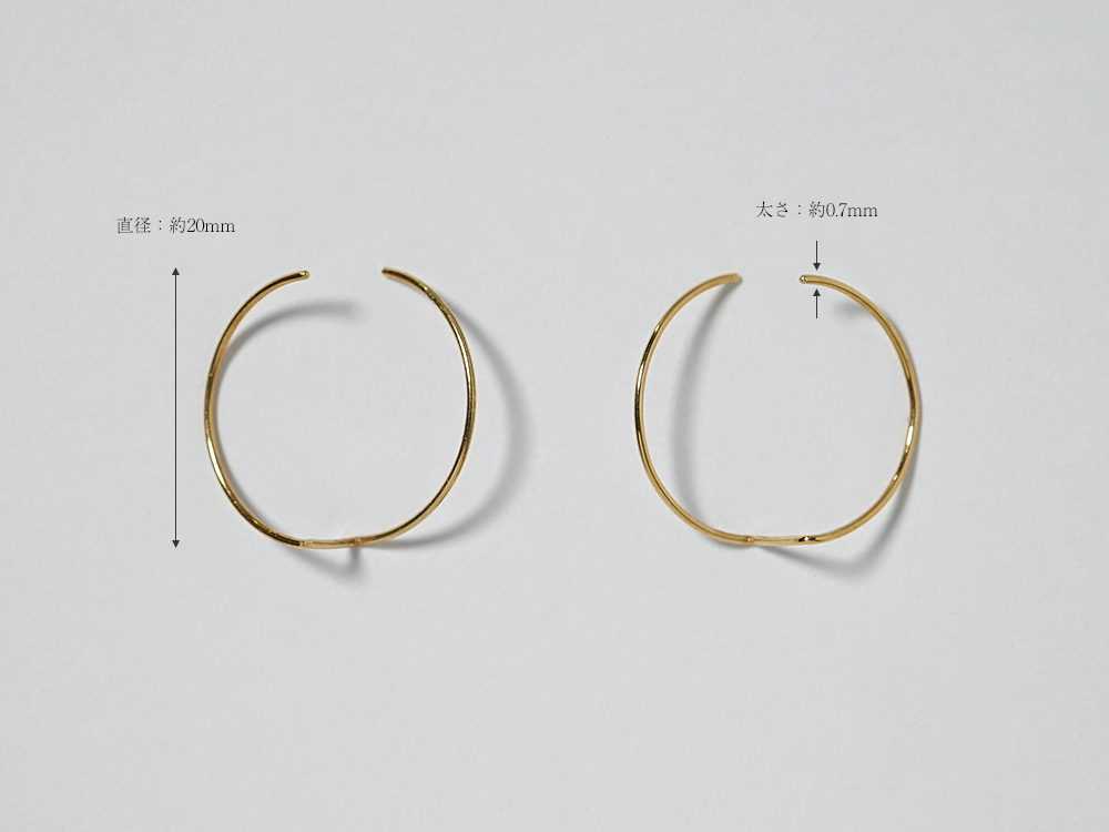 K18 アルテルノ フープピアス rpj1878a23の画像