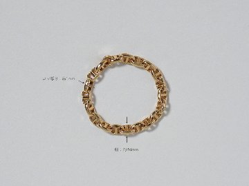 K18 スカル チェーンリング 2.6mm rpu100022の画像