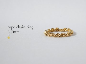 K18 ロープ チェーンリング 2.7mm rpu100122の画像