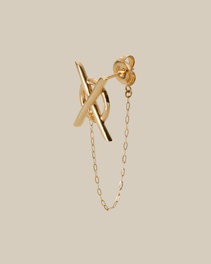 K10 クロス ドロップチェーンピアス vz23e1564fの画像