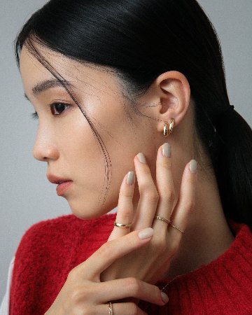 K10 バンブー フープポストピアス vg23e0910tの画像