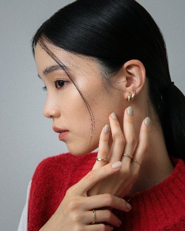 K10 バンブー フープポストピアス vg23e0910tの画像