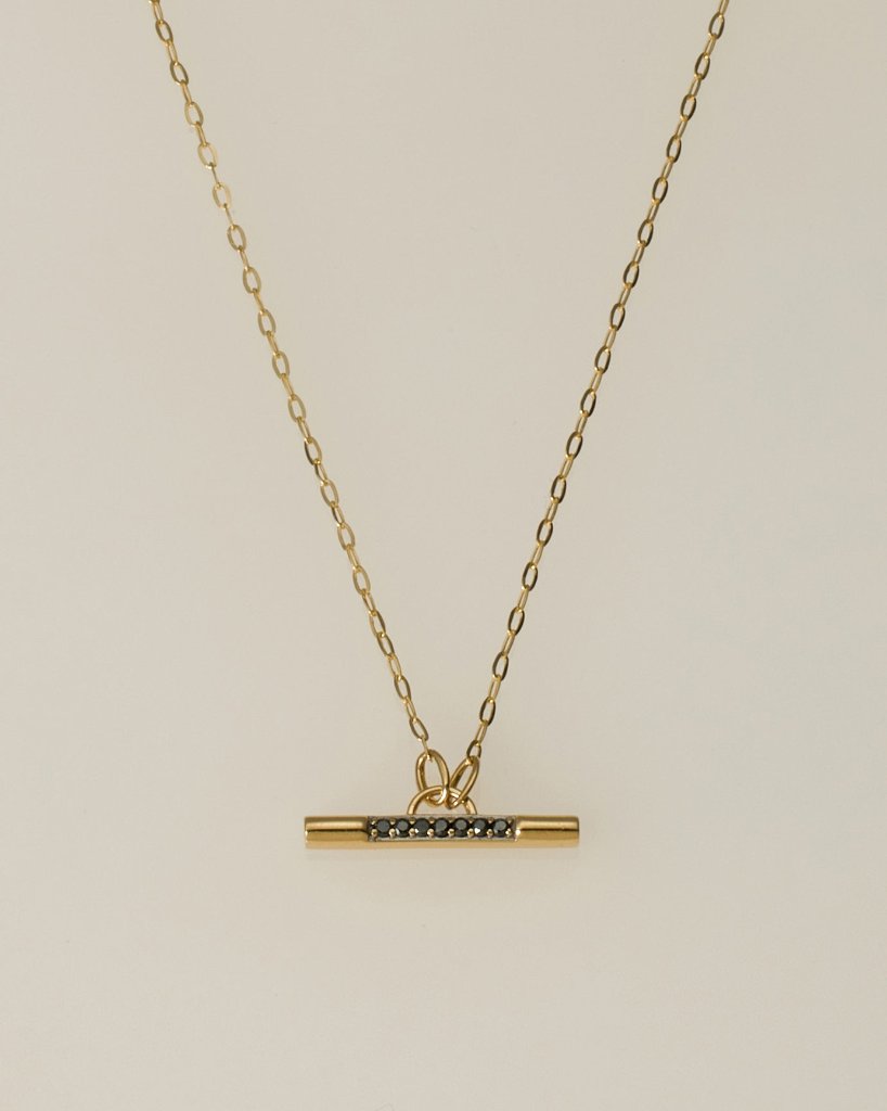 K10 ブラックダイヤ バー ネックレス vz23n1569aの画像