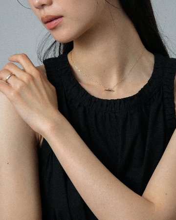 K10 ブラックダイヤ バー ネックレス vz23n1569aの画像