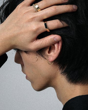 K10 K18 フラット フープピアス スモール vg23e0905aの画像