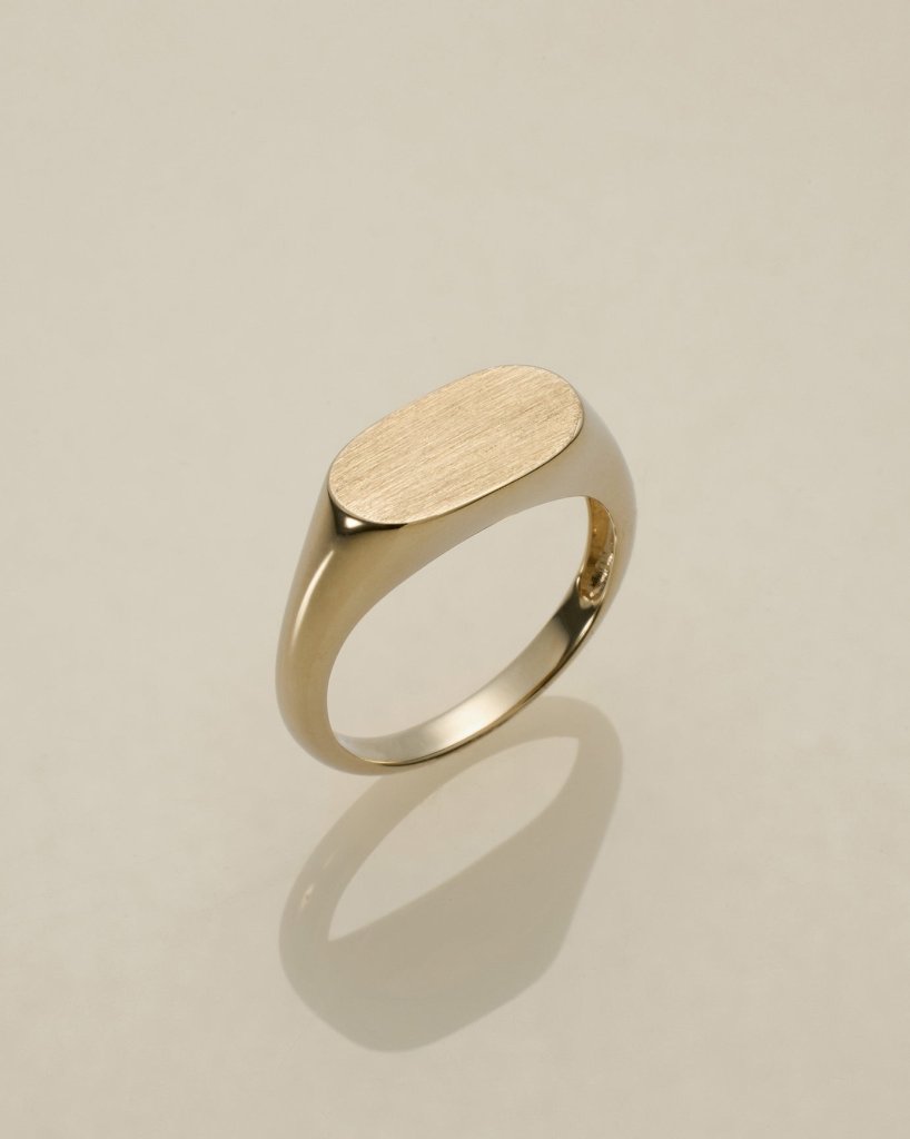 K10 マットオーバル シグネットリング ゴールド vg22r0754bの画像