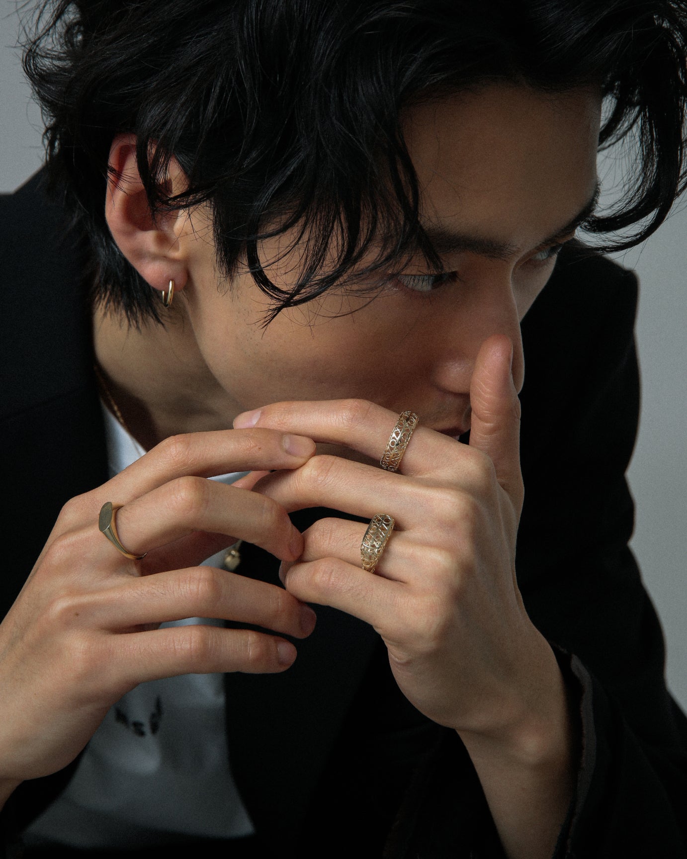 K10 マットオーバル シグネットリング ゴールド vg22r0754bの画像