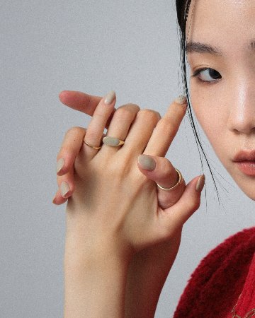 K10 マットオーバル シグネットリング ゴールド vg22r0754bの画像