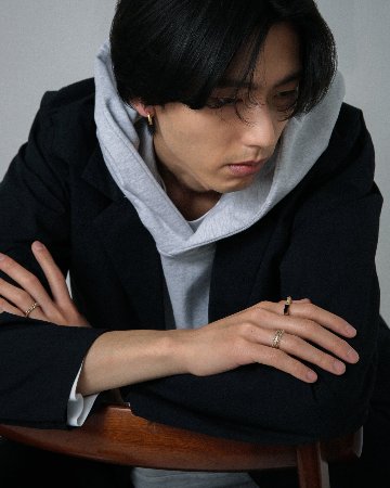 K18 バンブー オニキス リング vg22r3961tの画像