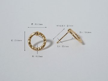 K18 デント サークル ピアス rph43714023の画像