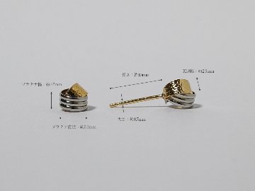 K18/Pt ビーナ コンビ ピアス rph43717823の画像