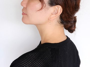 K18 エクレア バックキャッチ チェーンピアス rph43715623の画像