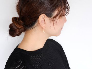 K18 エクレア バックキャッチ チェーンピアス rph43715623の画像