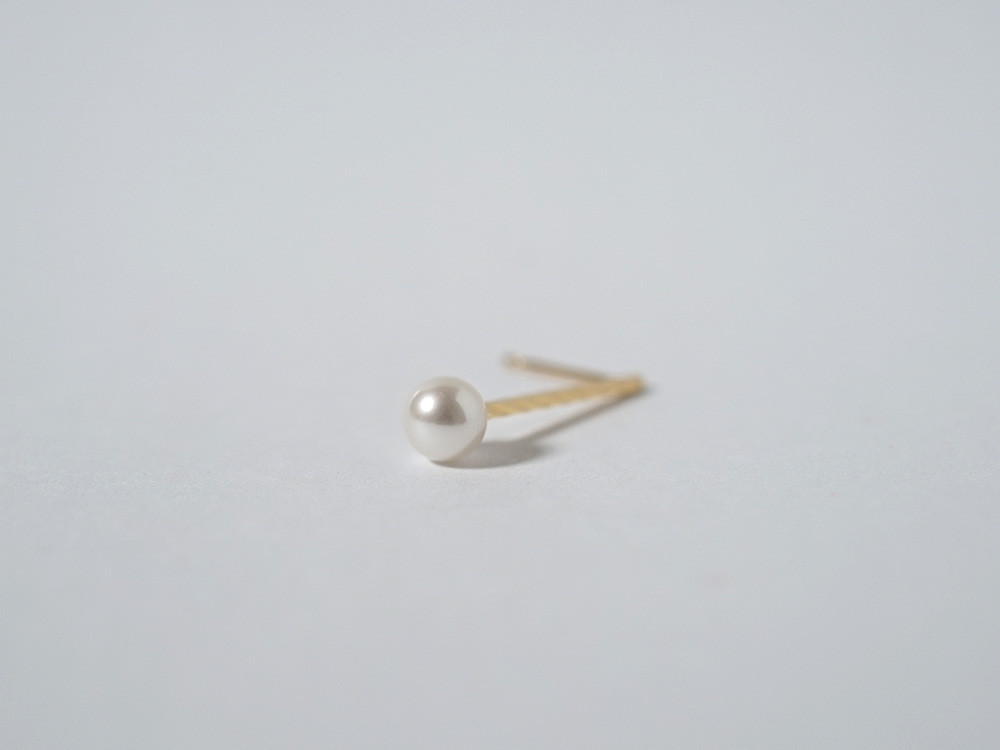 K18 レクタ パール ピアス rph43692123の画像