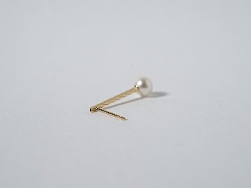 K18 レクタ パール ピアス rph43692123の画像