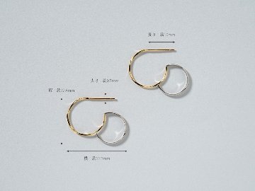 K18/Pt ビーナエ ルーチェス フープピアス rph43714123の画像
