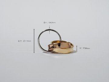 K18/Pt トリニティ ラージ ペンダントトップ rpayp246021の画像