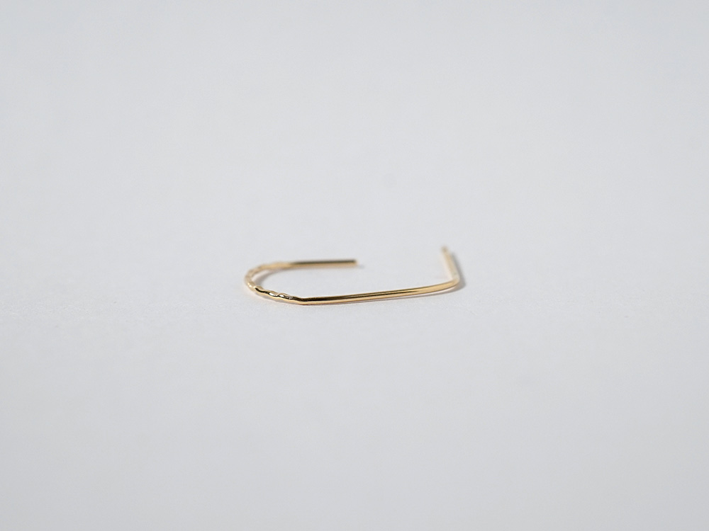 K18 ハーフ ドロップ スタッド ピアス rph43231323の画像