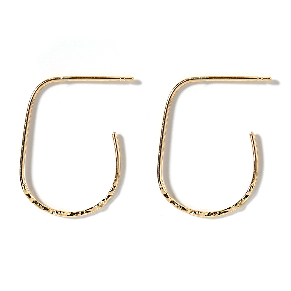 K18 ハーフ ドロップ スタッド ピアス rph43231323の画像