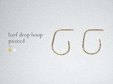 K18 ハーフ ドロップ スタッド ピアス rph43231323の画像