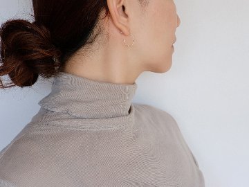 K18 ハーフ ドロップ スタッド ピアス rph43231323の画像