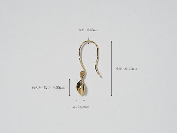 K18 リーフ フックピアス rph45969723の画像