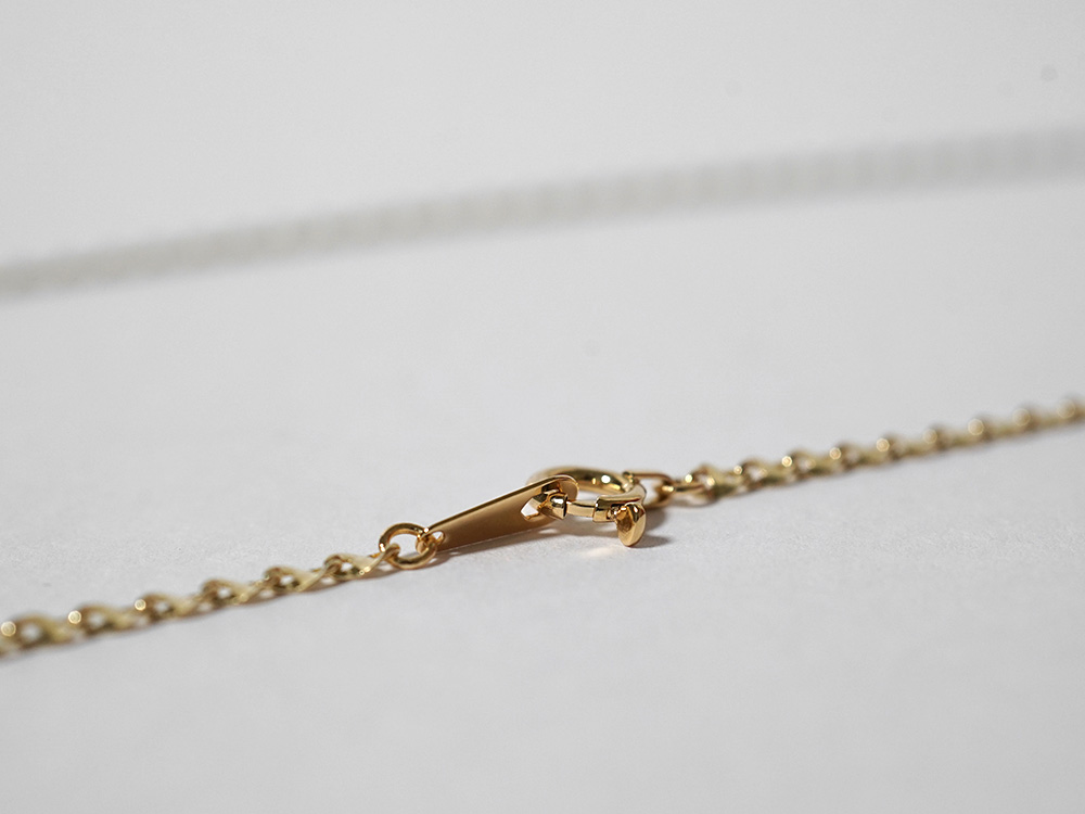 K18 ツイスト エクレア ネックレスチェーン 1.8mm rpu101921の画像