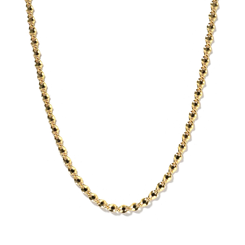 K18 ツイスト エクレア ネックレスチェーン 1.8mm rpu101921の画像