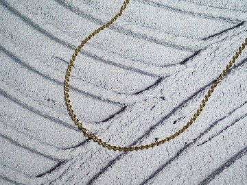 K18 ツイスト エクレア ネックレスチェーン 1.8mm rpu101921の画像