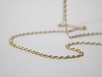 K18 ツイスト エクレア ネックレスチェーン 1.8mm rpu101921の画像