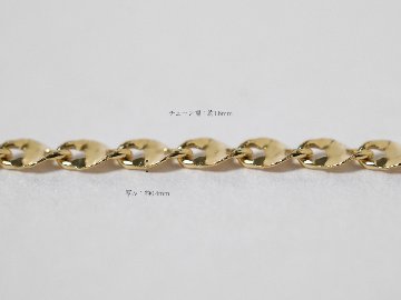 K18 ツイスト エクレア ネックレスチェーン 1.8mm rpu101921の画像