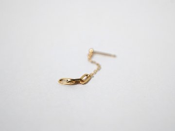 K18 ラディアント ペーパークリップ チェーンピアス rpu100423の画像