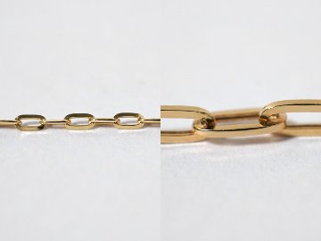K18 ラディアント ペーパークリップ チェーンピアス rpu100423の画像