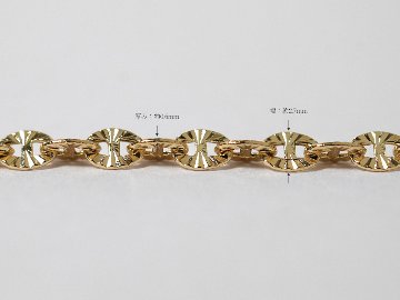 K18 ルナ ネックレスチェーン 2.7mm rpu101821の画像