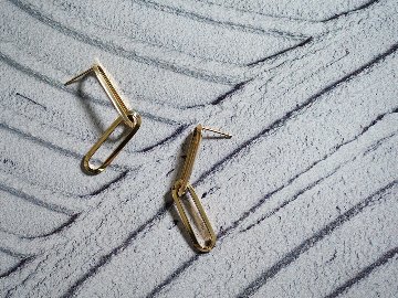 K18 ロングラディアント チェーンピアス rpu100323の画像